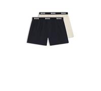 BOSS Pyjama-Shorts aus Baumwolle im Zweierpack - Style 2P Boxer Shorts EW, 50545913 Schwarz / Beige XL
