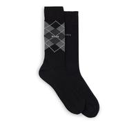 BOSS Mittelhohe Socken aus Baumwoll-Mix im Zweier-Pack - Style 2P RS Argyle CC, 50478352 Schwarz 39-42