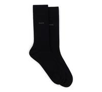 Businesssocken BOSS "2P RS Uni CC", Herren, Gr. 43-46, schwarz (schwarz 001), Baumwollmischung, unifarben, normal, Socken, mit Markenlogo (85826439-43) schwarz 001