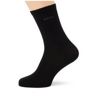 Businesssocken BOSS "2P RS Uni Logo CC W", Herren, Gr. 35-38, schwarz (schwarz 001), Baumwolle, unifarben, normal, Socken, mit BOSS Schriftzug (39866469-35) schwarz 001