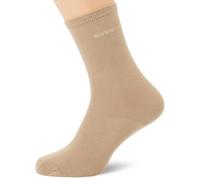 Businesssocken BOSS "2P RS Uni Logo CC W", Herren, Gr. 39-42, beige (medium beige 261), Baumwolle, unifarben, normal, Socken, mit BOSS Schriftzug (69083818-39) medium beige 261