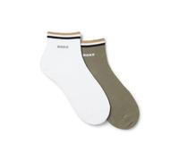 BOSS Kurze Socken mit Signature-Streifen an den Bündchen im Zweier-Pack - Style 2P SH Stripe CC, 50491195 Hellgrün 39-42