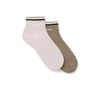 BOSS Kurze Socken mit Signature-Streifen an den Bündchen im Zweier-Pack - Style 2P SH Stripe CC, 50491195 Hellbeige 39-42