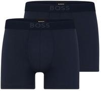 BOSS Trunks mit Logo-Bund im 2er-Pack Modell 'UltraSoft' in Dunkelblau, Größe S