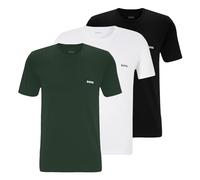BOSS Dreier-Pack T-Shirts aus Baumwolle mit Logo-Stickerei - Style TShirtRN 3P Classic, 50532468 Weiß / Grün M