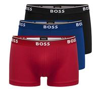 BOSS Dreier-Pack eng anliegende Boxershorts aus Stretch-Baumwolle mit kurzem Bein und Logo-Bund - Style Trunk 3P Power, 50475274 Schwarz / Rot M