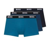 BOSS 3er Pack Herren Trunks Power Boxer Boxershorts Unterhosen Cotton Stretch, Farbe:Mehrfarbig, Wäschegröße:L, Artikel:-965 Navy/Dark Blue/Petrol