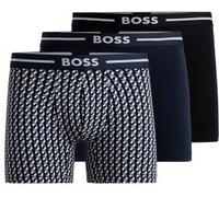 BOSS 3P Bold Design BoxerBr Schwarz/Blau Baumwolle Small Herren