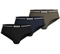 BOSS 3P Bold Design Hip Brief Schwarz/Grün Baumwolle Large Herren