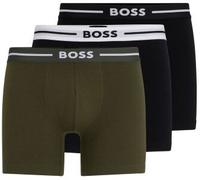 BOSS 3P Boxer Bold Brief Schwarz/Grün Baumwolle Medium Herren