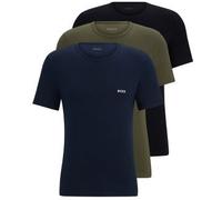 BOSS 3P Classic Crew Neck T-shirt Blau/Grün Baumwolle Medium Herren