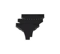 Brasilslip BOSS "3P LACE", Damen, Gr. M, 3 Stk., schwarz 001, Webqualität, Obermaterial: 80% Polyamid, 20% Elasthan, körpernah, Unterhosen, aus supersoftem Material mit nicht abzeichnendem Schnitt (68