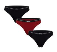 Packung mit 3 Damen-Elastik-Baumwollstrings mit Logo 50510030 XL