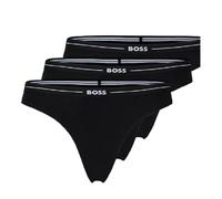 BOSS Dreier-Pack Strings aus Stretch-Baumwolle mit Logo-Bund - Style 3P THONG, 50510030 Weiß / Schwarz L