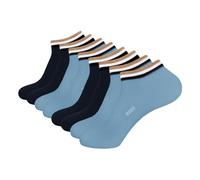 BOSS 4 Paar Herren Socken Casual Socken AS Uni Stripe CC, Farbe:Blau, Größe:43-46, Artikel:-455 pastel blue