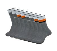 BOSS 4 Paar Herren Tennissocken Sportsocken Crewsocks QS Rib Stripe CC, Farbe:Grau, Größe:39-42, Artikel:-040 silver grey