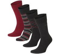 BOSS 4P Gift Set CC Socks Grau/Rot Gr 40/46 Herren