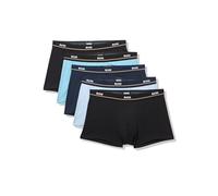 BOSS, 5 Pack Bold Logo Cotton Stretch Trunks, Forever Blue/Ballad Blue/Black/Navy/Black, L