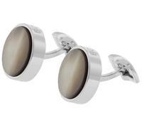 BOSS 50486922-260 Manschettenknöpfe Rund Silberfarben T-Brown