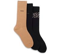 Businesssocken BOSS "3P RS Giftset CC", Herren, Gr. 40-46, beige (open miscellaneous 960), Baumwollmischung, gemustert, normal, Socken, mit Strickbündchen (56473808-40) open miscellaneous 960