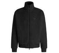 Sweatjacke BOSS GREEN, Herren, Gr. XL, schwarz001, Teddy;Fleece, Obermaterial: 100% Polyester, unifarben, relaxed fit normal, hoch geschlossener Ausschnitt, Bündchen, Sweatjacken Sweatjacke, aus Teddy