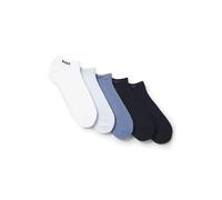 BOSS Fünfer-Pack Sneakers-Socken aus Baumwoll-Mix mit Branding - Style 5P AS Uni CC, 50493197 Schwarz / Weiß / Blau 43-46