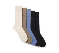 BOSS Mittelhohe Socken aus Baumwoll-Mix im Fünfer-Pack - Style 5P RS Uni CC, 50478221 Beige / Schwarz / Blau 43-46