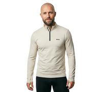 BOSS Active Sweatshirt mit kurzem Reißverschluss und Moisture Management - Style SW_Active QZ, 50564514 Hellbeige S