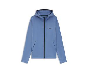 BOSS Active Hoodie mit Reißverschluss und reflektierendem Branding - Style Sicon Active, 50531224 Blau L