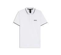 BOSS Active Paddy Regular-Fit Poloshirt aus schnell trocknendem Stretch-Piqué - Style Paddy Pro, 50469102 Weiß 5XL