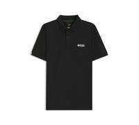 BOSS Active Slim-Fit Poloshirt aus gestreiftem Jersey mit Vierwege-Stretch - Style PL_TOC Serve 1, 50559205 Schwarz S