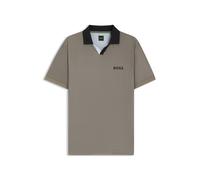 BOSS Active Slim-Fit Poloshirt aus Ripstop mit Colour-Block-Design - Style Palle TOC, 50543348 Grau XXXL
