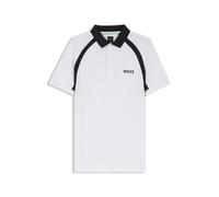 BOSS Active Slim-Fit Poloshirt aus schnell trocknendem Stretch-Gewebe - Style PL_TOC Spin CB, 50554552 Weiß S