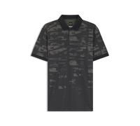 BOSS Active Slim-Fit Poloshirt mit Jacquard-Muster - Style PL_Active Repeat, 50558583 Dunkelgrau XXL