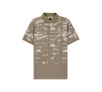 BOSS Active Slim-Fit Poloshirt mit Jacquard-Muster - Style PL_Active Repeat, 50558583 Hellbraun M