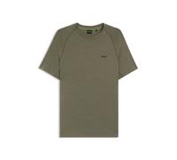 BOSS Active Slim-Fit T-Shirt mit feuchtigkeitsregulierendem Finish - Style TS_Tour Wool, 50554646 Olive XXXL