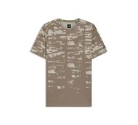 BOSS Active Slim-Fit T-Shirt mit Jacquard-Muster - Style TS_Active Repeat, 50558565 Hellbraun S