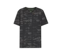 BOSS Active Slim-Fit T-Shirt mit Jacquard-Muster - Style TS_Active Repeat, 50558565 Schwarz / Grau XL