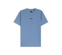 BOSS Active Slim-Fit T-Shirt mit Jacquard-Streifen und Logo-Print - Style TS_TOC Serve 1, 50559199 Hellblau XL