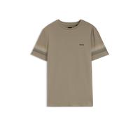 BOSS Active Slim-Fit T-Shirt mit Streifen an den Ärmeln - Style TS_TOC Court 2, 50569997 Hellbraun M