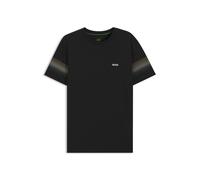 BOSS Active Slim-Fit T-Shirt mit Streifen an den Ärmeln - Style TS_TOC Court 2, 50569997 Schwarz S