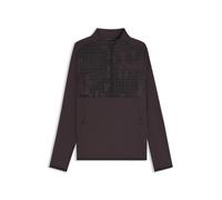 BOSS Active Sweatshirt aus bedrucktem, schnell trocknendem Gewebe mit halbem Reißverschluss - Style SW_Jump QZ, 50548440 Dunkellila XXL