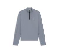 BOSS Active Sweatshirt mit kurzem Reißverschluss und Moisture Management - Style SW_Active QZ, 50564514 Grau S