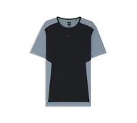 BOSS Active T-Shirt aus Mesh-Jersey mit dekorativen reflektierenden Details - Style Tee Active Seas, 50542949 Dunkelblau / Hellblau XXL