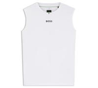 BOSS Active Tanktop aus Stretch-Gewebe mit Streifen auf der Rückseite - Style Tank TOC, 50543351 Weiß L