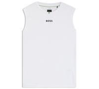 BOSS Active Tanktop aus Stretch-Gewebe mit Streifen auf der Rückseite - Style Tank TOC, 50543351 Weiß XXL