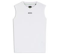 BOSS Active Tanktop aus Stretch-Gewebe mit Streifen auf der Rückseite - Style Tank TOC, 50543351 Weiß XXXL