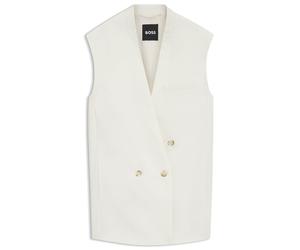 BOSS Ärmelloser relaxed-Fit Blazer aus Woll-Mix - Style Jawikiri, 50558293 Weiß 38