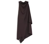 BOSS Ärmelloses asymmetrisches Kleid aus drapiertem Sable-Satin - Style DAVERSE_FS_C, 50562631 Dunkelbraun 36