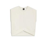 BOSS Ärmelloses Loose-Fit Sweatshirt mit V-förmigem Saum - Style Etesya, 50558798 Natur M